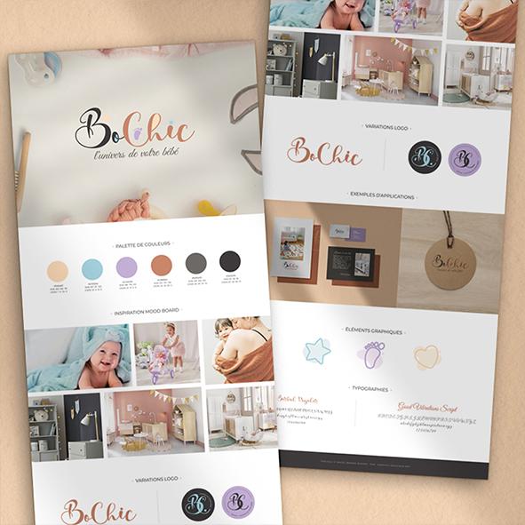 Bo Chic : Brand Board, Communication visuelle, Infographie, Brochure, Branding design, Graphisme éditorial, ...